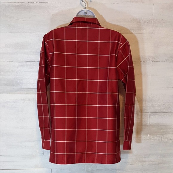 Silkland Red and White Long Sleeved Blouse Size S NEW - Picture 6 of 7